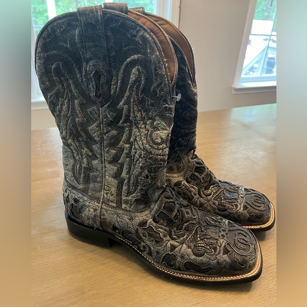 Corral Men's Exotic Alligator Inlay Western Boots - Broad Square Toe